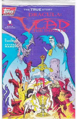 Dracula: Vlad the Impaler 1 (with card) published by Topps with cover art by Esteban Maroto
