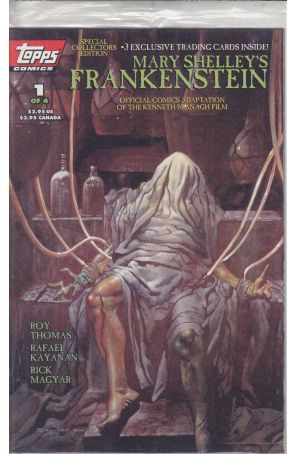Frankenstein (Mary Shelley's) 1 (with card) published by Topps with cover art by John Bolton
