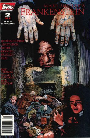 Frankenstein (Mary Shelley's) 2 (Newsstand) published by Topps with cover art by Tim Bradstreet