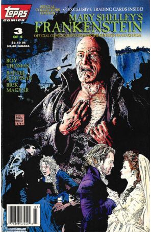 Frankenstein (Mary Shelley's) 3 (Newsstand) published by Topps with cover art by Tim Bradstreet
