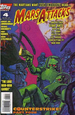 Mars Attacks (Vol. 2) 4 published by Topps with cover art by Brian Stelfreeze