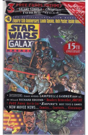 Star Wars Galaxy Magazine 4 (with card) published by Topps with cover art by J. Scott Campbell