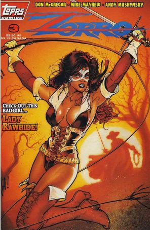 Zorro (Topps) 3 published by Topps with cover art by Adam Hughes