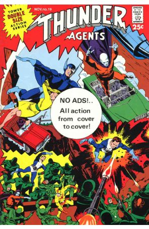 THUNDER Agents 19 published by Tower with cover art by Wally Wood and Gil Kane