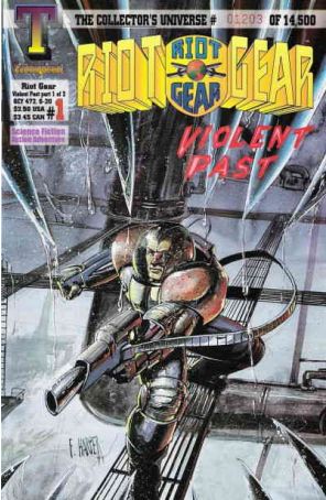 Riot Gear: Violent Past 1 published by Triumphant with cover art by Fred Harper