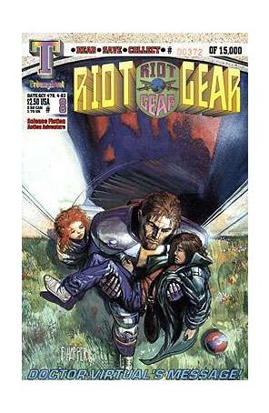 Riot Gear 8 published by Triumphant with cover art by Fred Harper
