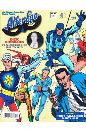 Alter Ego (TwoMorrows) 106 published by TwoMorrows with cover art by Dick Giordano, Steve Ditko, Pete Morisi, and Jim Aparo