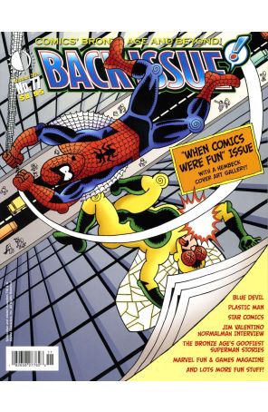 Back Issue 77 published by TwoMorrows with cover art by Fred Hembeck