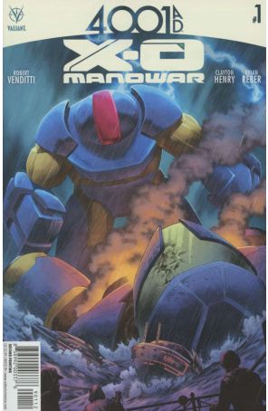 4001 A.D. X-O Manowar 1 (2nd) published by Valiant with cover art by Cafu