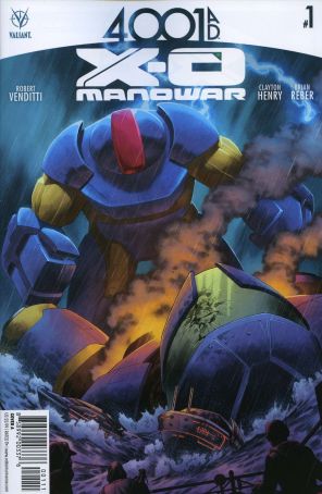 4001 A.D. X-O Manowar 1A published by Valiant with cover art by Cafu