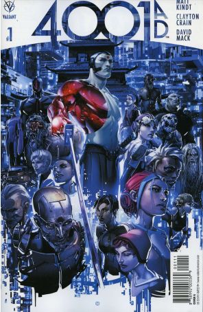 4001 A.D. 1A published by Valiant with cover art by Clayton Crain