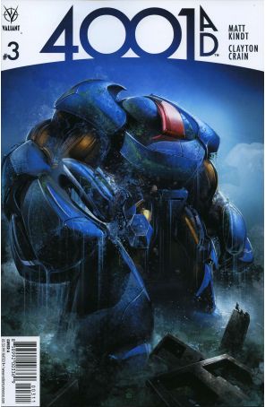 4001 A.D. 3A published by Valiant with cover art by Clayton Crain