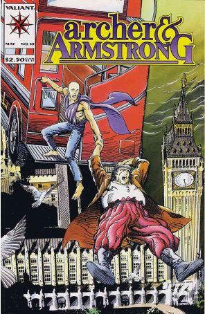 Archer And Armstrong 10 published by Valiant with cover art by Barry Windsor-Smith
