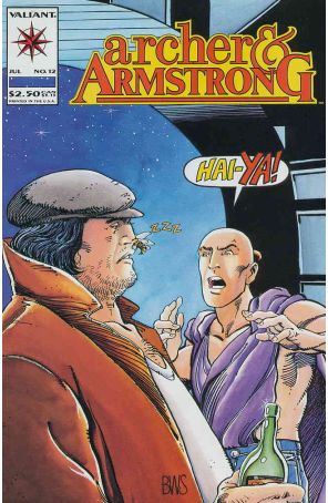 Archer And Armstrong 12 published by Valiant with cover art by Barry Windsor-Smith