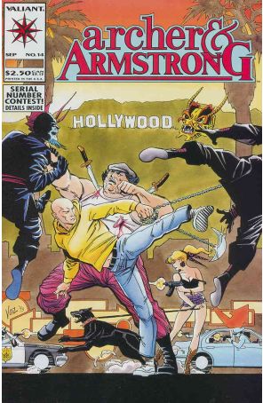 Archer And Armstrong 14 published by Valiant with cover art by Mike Vosburg
