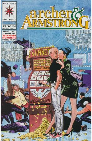 Archer And Armstrong 16 published by Valiant with cover art by Mike Vosburg