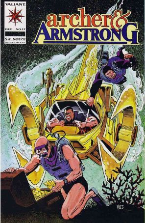 Archer And Armstrong 17 published by Valiant with cover art by Mike Vosburg