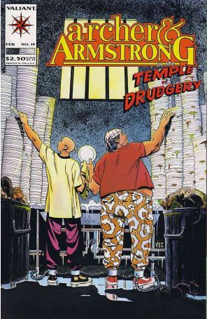 Archer And Armstrong 19 published by Valiant with cover art by Mike Vosburg