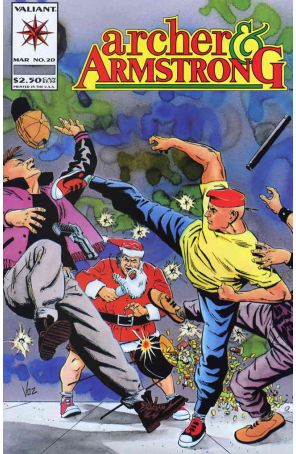 Archer And Armstrong 20 published by Valiant with cover art by Mike Vosburg