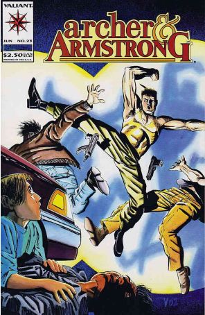 Archer And Armstrong 23 published by Valiant with cover art by Mike Vosburg