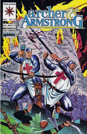 Archer And Armstrong 25 published by Valiant with cover art by Mike Vosburg