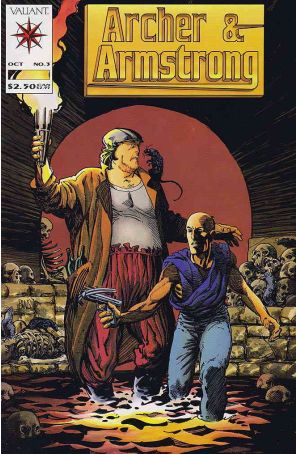 Archer And Armstrong 3 published by Valiant with cover art by Barry Windsor-Smith