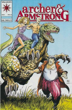 Archer And Armstrong 6 published by Valiant with cover art by Barry Windsor-Smith
