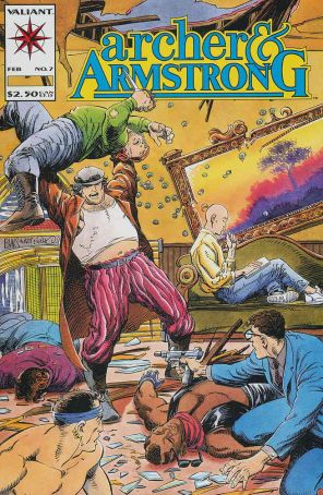 Archer And Armstrong 7 published by Valiant with cover art by Barry Windsor-Smith and Art Nichols