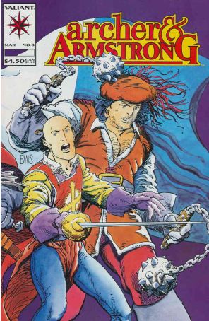 Archer And Armstrong 8 published by Valiant with cover art by Barry Windsor-Smith