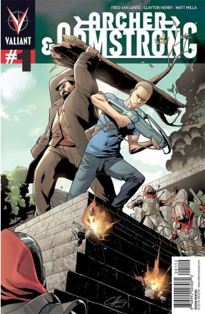 Archer and Armstrong (2nd Series) 1 (2nd) published by Valiant with cover art by Clayton Henry