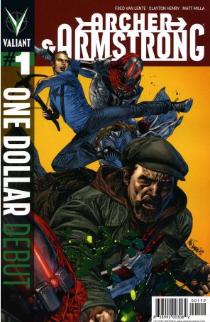 Archer and Armstrong (2nd Series) 1 (4th) published by Valiant with cover art by Clayton Henry