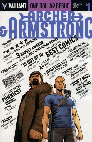 Archer and Armstrong (2nd Series) 1 (5th) published by Valiant with cover art by Mico Suayan