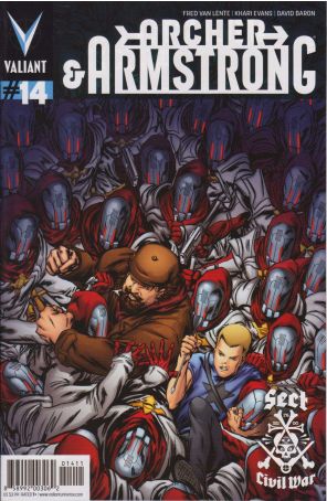 Archer and Armstrong (2nd Series) 14 published by Valiant with cover art by Khari Evans