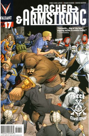 Archer and Armstrong (2nd Series) 17 published by Valiant with cover art by Clayton Henry