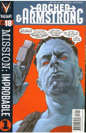 Archer and Armstrong (2nd Series) 18 published by Valiant with cover art by Lewis Larosa
