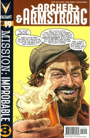 Archer and Armstrong (2nd Series) 19 published by Valiant with cover art by Lewis Larosa