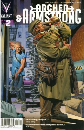 Archer and Armstrong (2nd Series) 2 published by Valiant with cover art by Arturo Lozzi