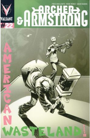 Archer and Armstrong (2nd Series) 22A published by Valiant with cover art by Shawn Crystal