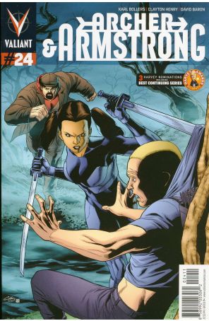 Archer and Armstrong (2nd Series) 24 published by Valiant with cover art by Clayton Henry