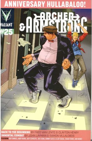 Archer and Armstrong (2nd Series) 25A published by Valiant with cover art by Clayton Henry