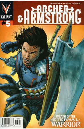 Archer and Armstrong (2nd Series) 5 published by Valiant with cover art by Patrick Zircher