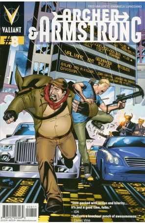 Archer and Armstrong (2nd Series) 8 published by Valiant with cover art by Emanuela Lupacchino