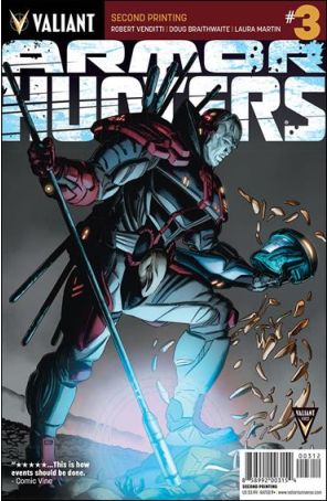 Armor Hunters 3 (2nd) published by Valiant with cover art by Doug Braithwaite