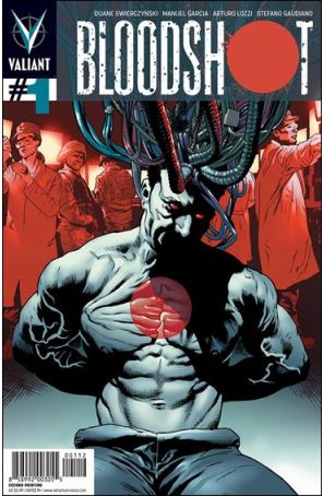 Bloodshot (3rd Series) 1 (2nd) published by Valiant with cover art by Arturo Lozzi