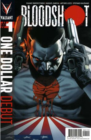 Bloodshot (3rd Series) 1 (3rd) published by Valiant with cover art by Arturo Lozzi