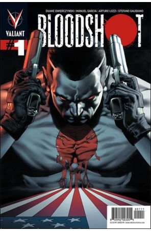 Bloodshot (3rd Series) 1 published by Valiant with cover art by Arturo Lozzi