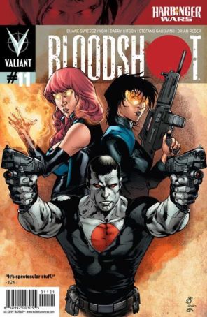 Bloodshot (3rd Series) 11A published by Valiant with cover art by Lewis Larosa