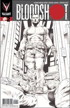 Bloodshot (3rd Series) 2 (2nd) published by Valiant with cover art by Arturo Lozzi
