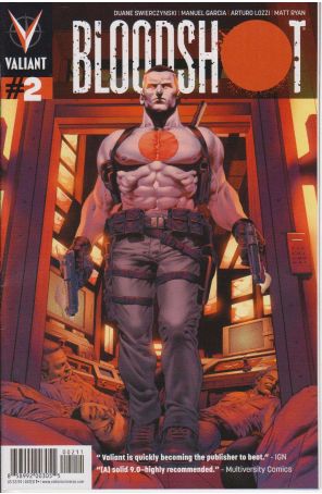 Bloodshot (3rd Series) 2 published by Valiant with cover art by Arturo Lozzi
