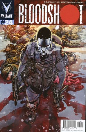 Bloodshot (3rd Series) 24 published by Valiant with cover art by Rafa Sandoval